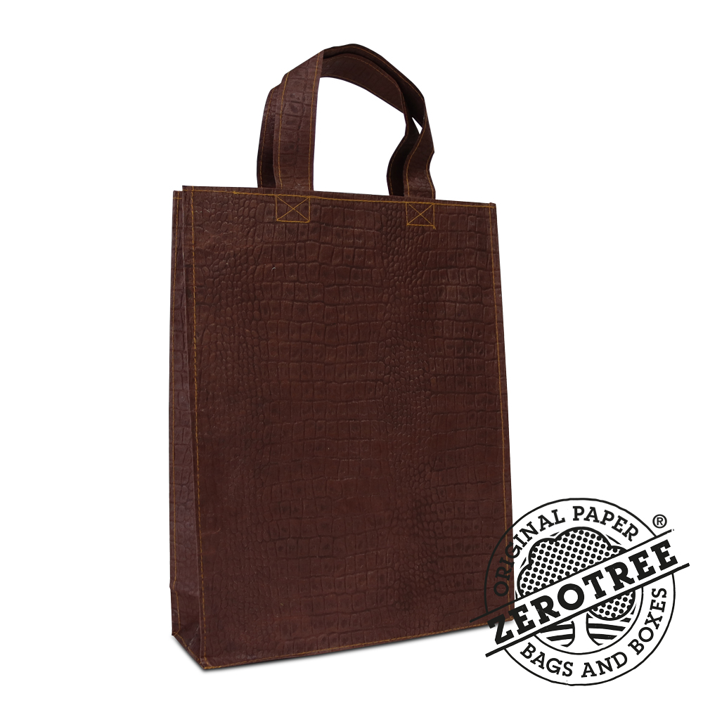 Recycled bag with croco design